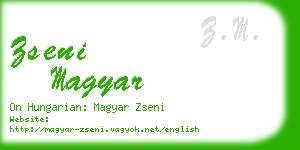 zseni magyar business card